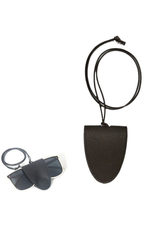Magnetic Glasses Holder Necklace, Hands-Free Eyewear Holder Lanyard for Sunglasses & Reading Glasses, PU Leather Pendant, Retainer Eyeglass Hanger - Image 1
